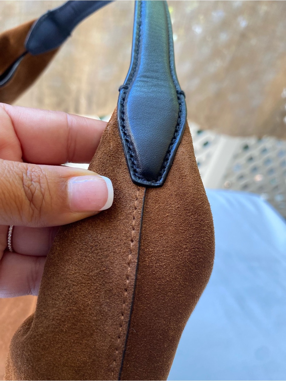 Madewell Mylie Suede Shoulder Leather Bag brown - Picture 7 of 11